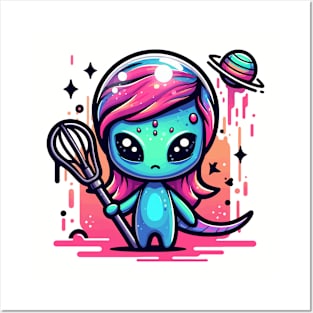 Mystical Martian Cute Posters and Art